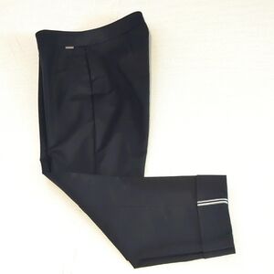 LAURA Black Capris with cuff/stripes  - 6